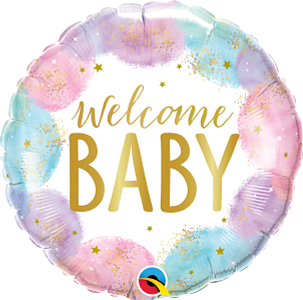 Qualatex 18 Inch Welcome Baby Watercolor 1ct