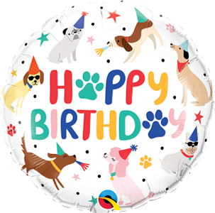 Qualatex 18 Inch Birthday Party Puppies Foil Balloon 1ct