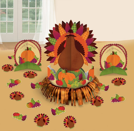 Kit de decoración de mesa con flecos de Acción de Gracias