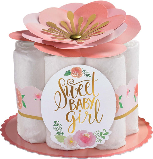 Floral Baby Diaper Deco Kit Centerpiece 6ct
