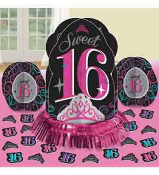 Kit de decoración de mesa de celebración Sweet 16