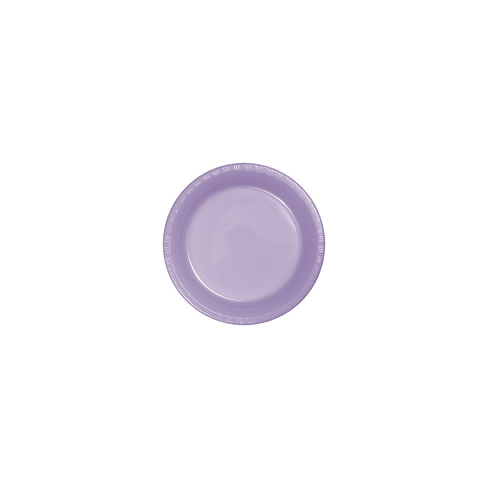 Luscious Lavender Plato de plástico de 7 pulgadas, 20 unidades