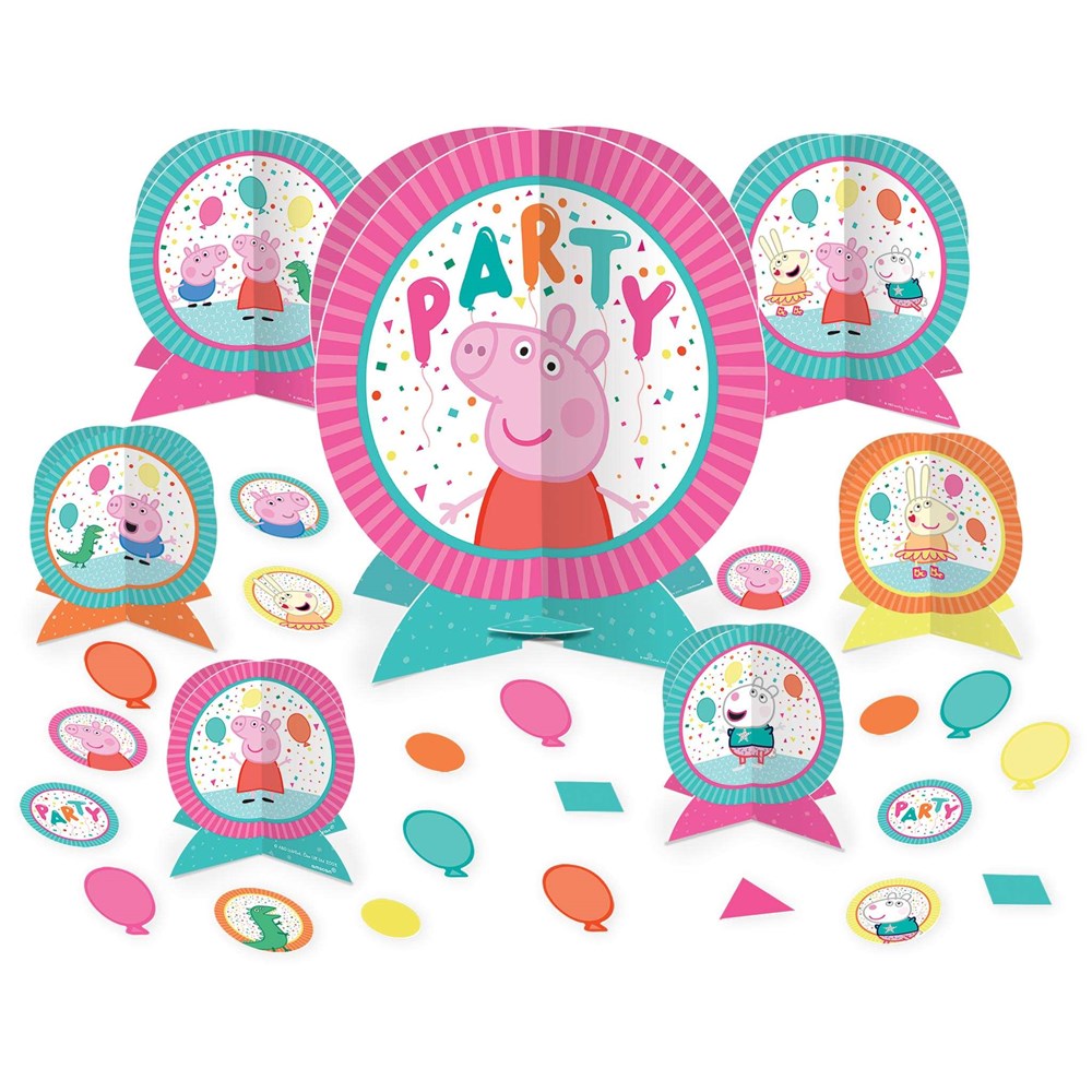 Peppa Pig Confetti Party Table Centerpiece Kit 27pc
