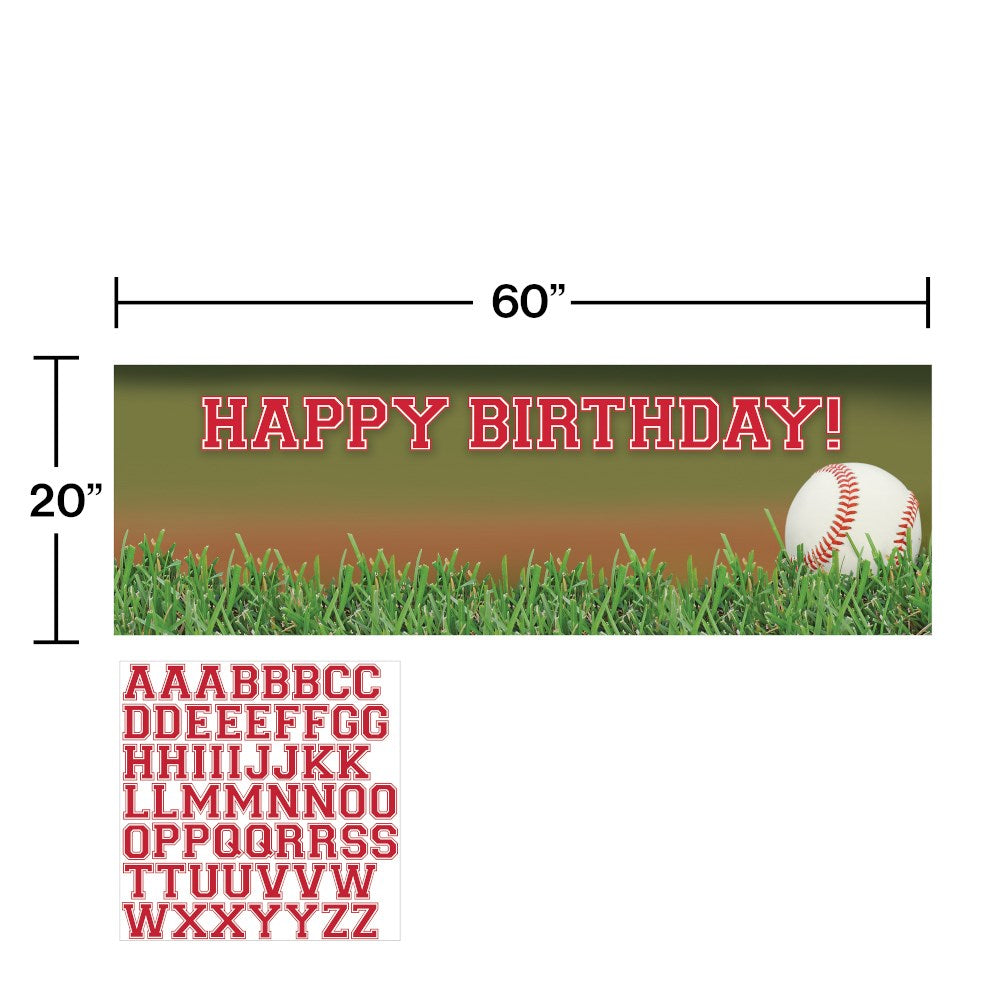 Sports Fanatic Baseball Banner 20inx60in