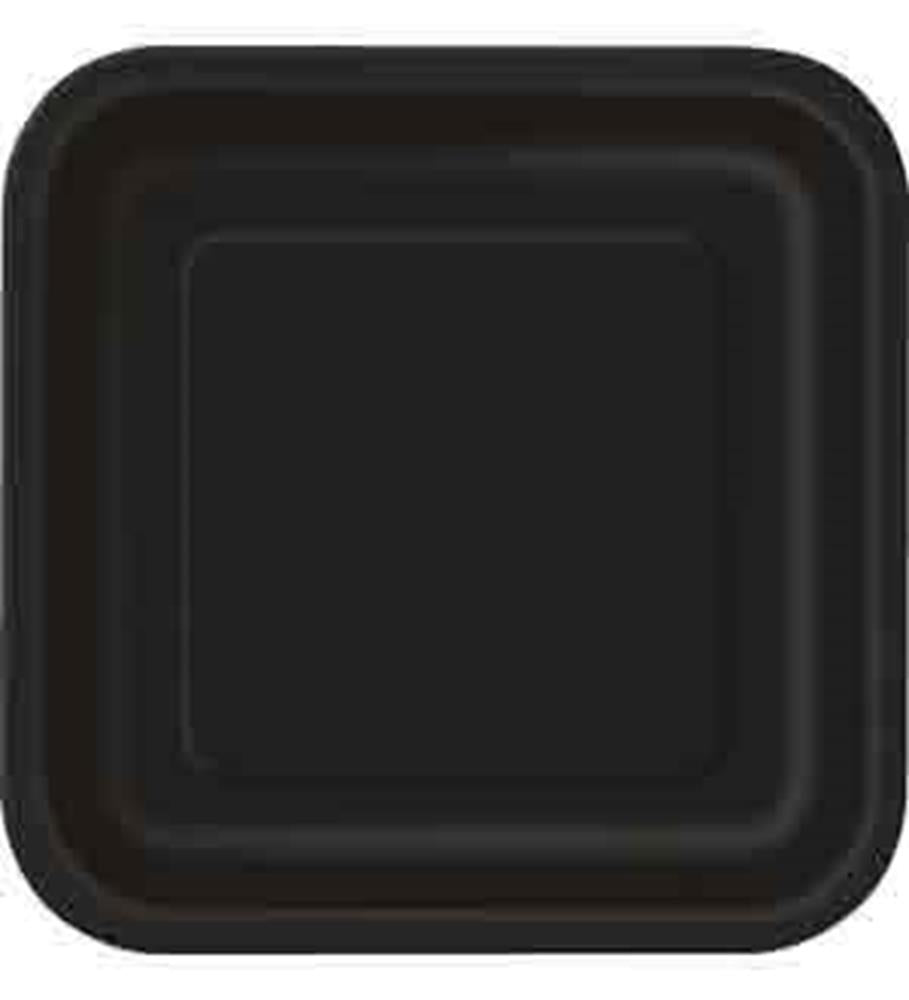 Midnight Black 9in Square Plate 14ct