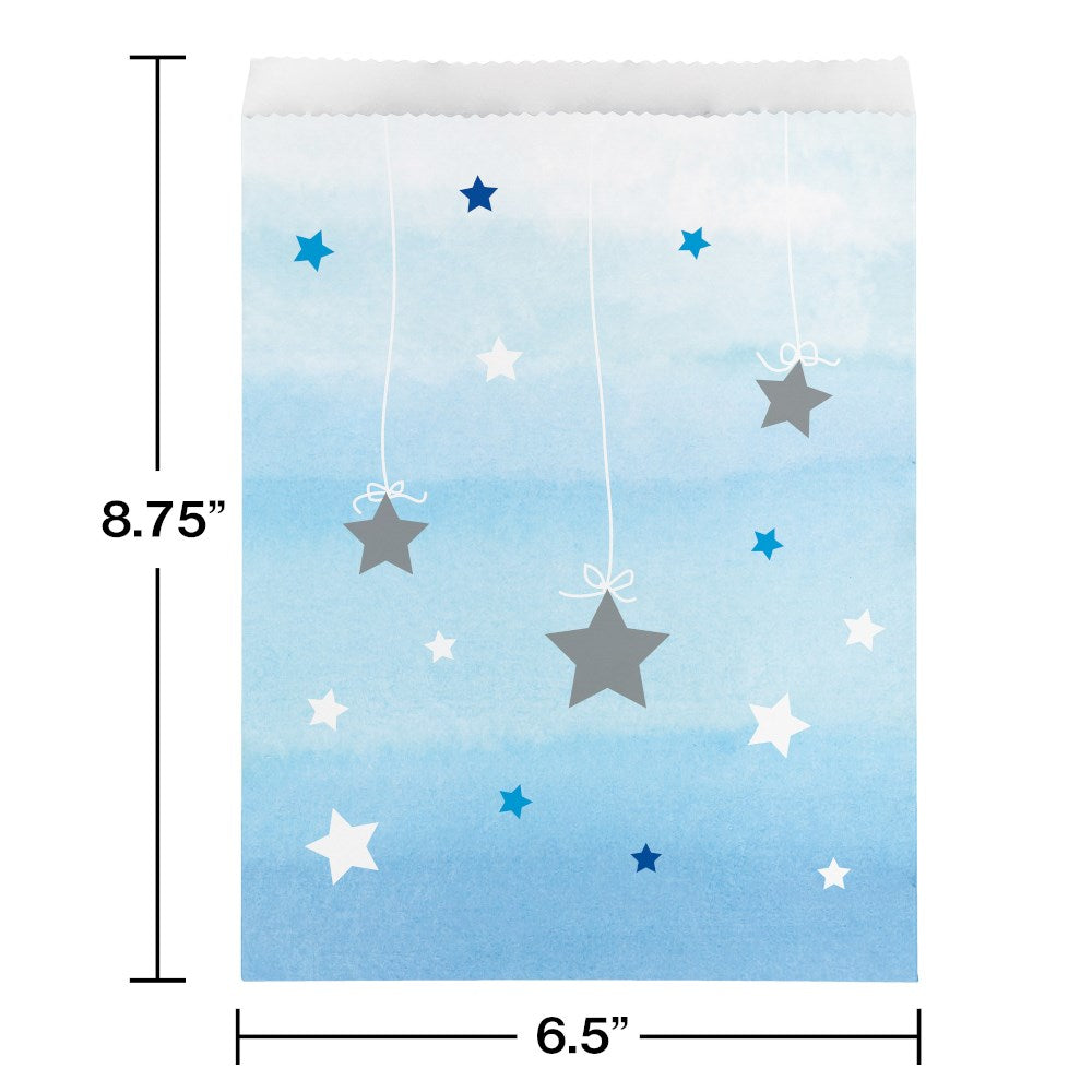 One Little Star Boy Paper Treat Bag 10ct