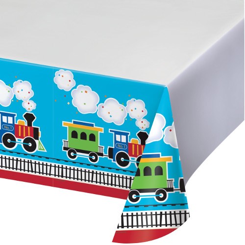 All Aboard Plastic Tablecover Blowoutrder 54x102