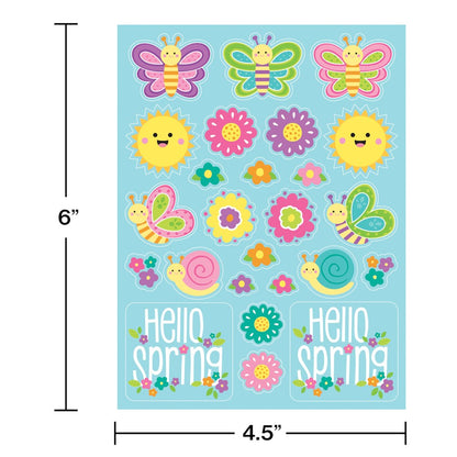 Pegatinas decorativas de Pascua Hello Spring 4ct
