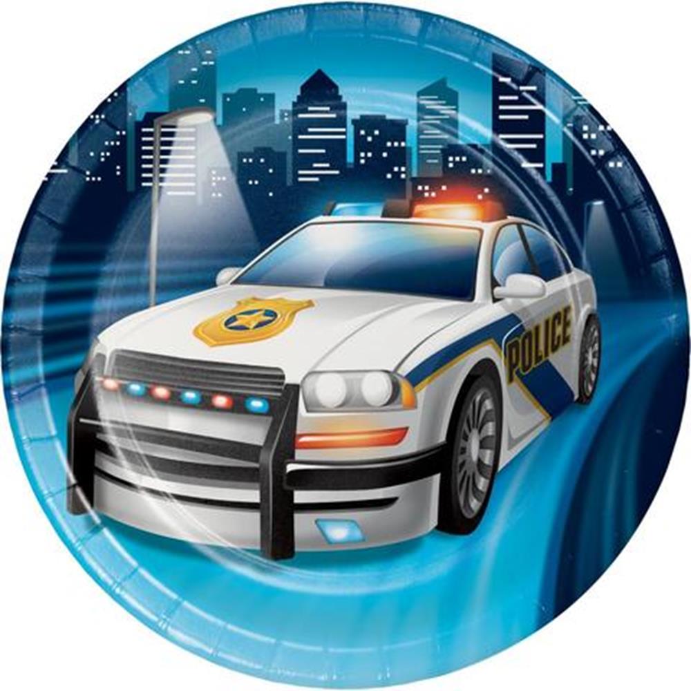 Police Party Plate (S) 8ct