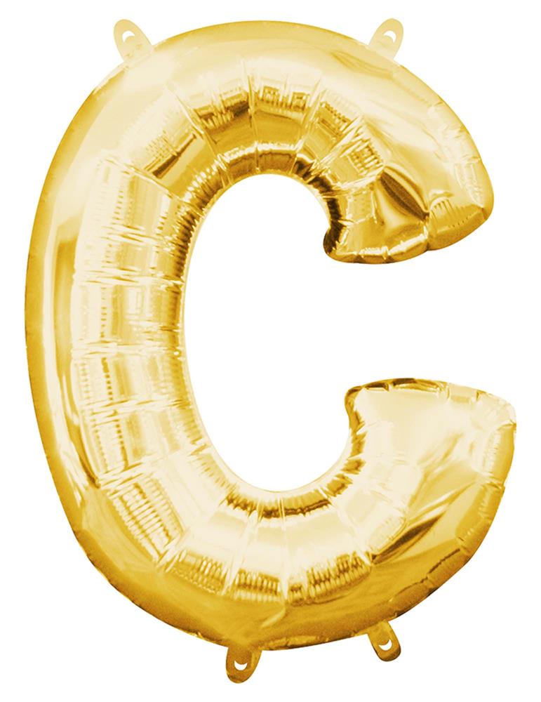 Balloon Letter 14in C-Gold