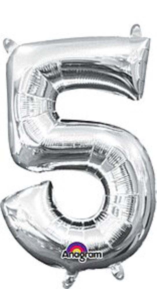 Anagram 16in Balloon Number 5 Silver