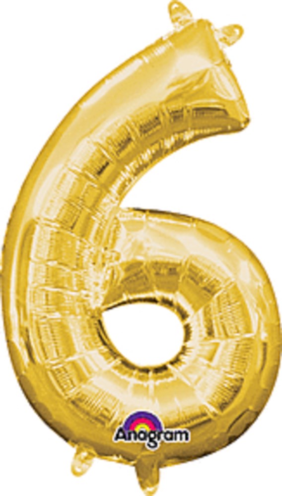Anagram 16in Balloon Number 6 Gold