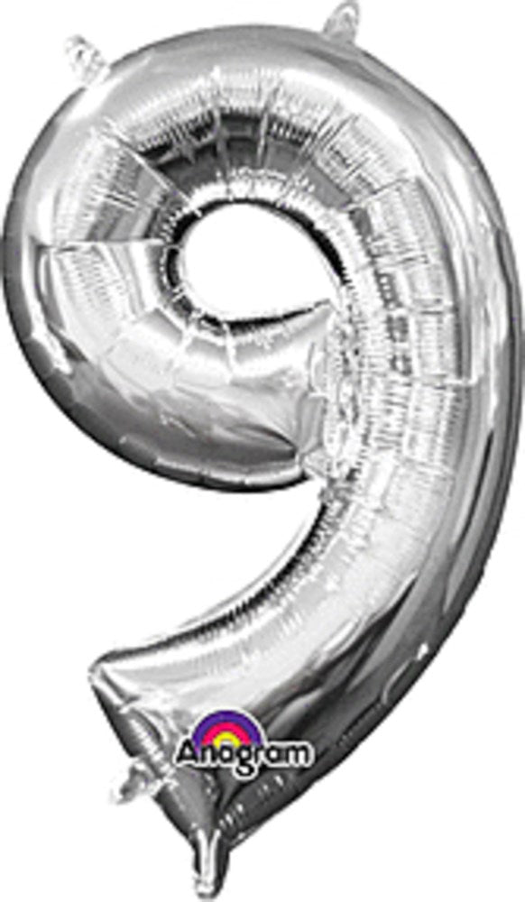 Anagram 16in Balloon Number 9 Silver