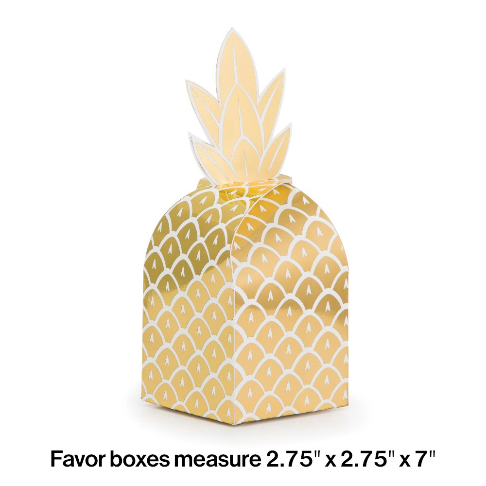 Pineapple Wedding Favor Box 8ct