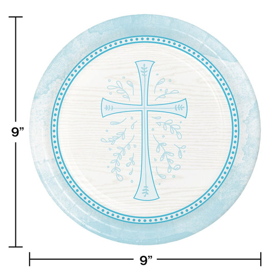 Divinity Blue 9in Plate 8ct