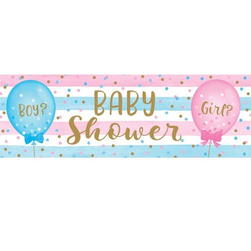 Gender Reveal Balloon Giant Party Banner