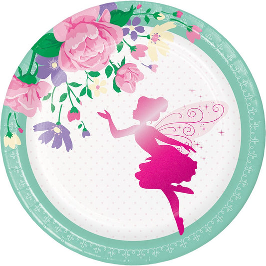 Floral Fairy Sparkle Plate (L) 8ct