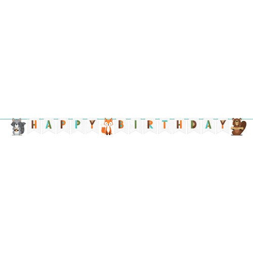 Wild One Woodland Shaped Banner with Ribbon 1ct