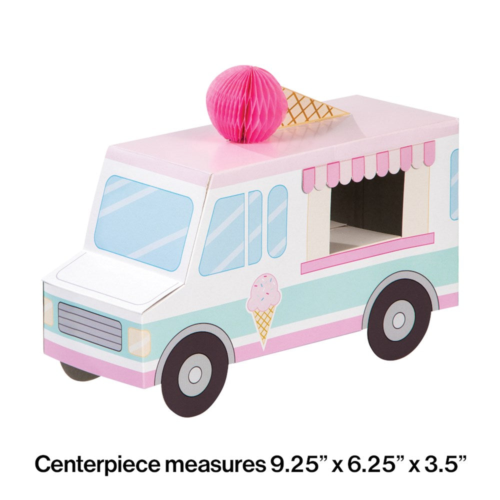 Centro de mesa para fiesta de helados 3D 1ct