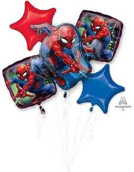 Anagram Spiderman Webbed Wonder Foil Balloon Bouquet 5ct