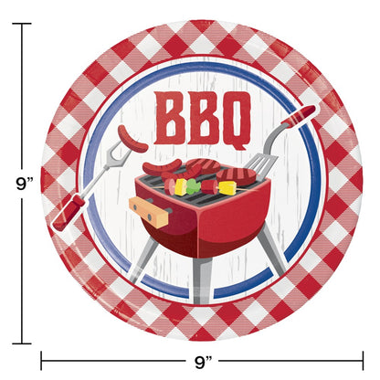 Summer BBQ Dinner Plate 8ct