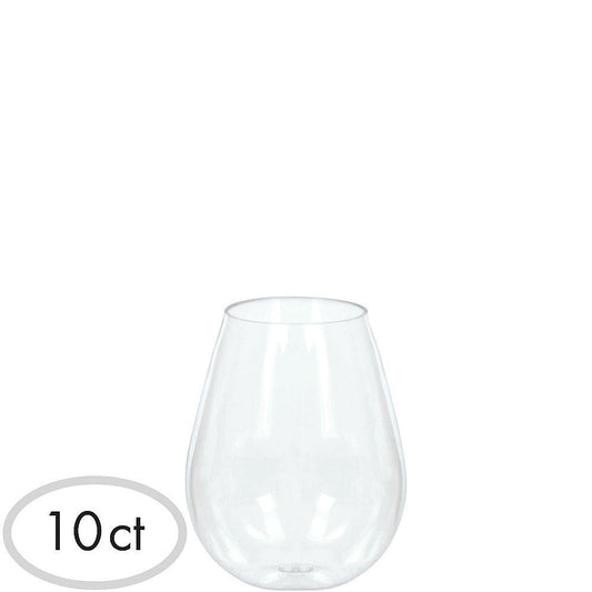 Clear 4.5oz Stemless Wine Glasses 10ct