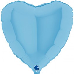 Grabo Globo con forma de corazón, plano, azul mate, de 36 pulgadas
