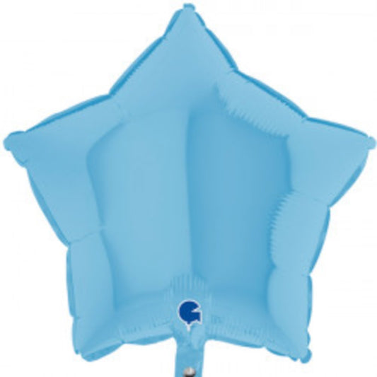 Grabo Blue Matte Star 36in Foil Balloon FLAT