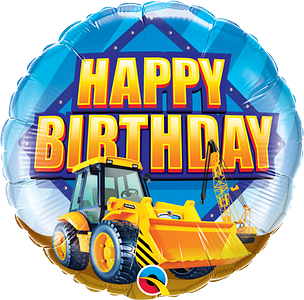 Qualatex 18 Inch Birthday Construction Zone Foil Balloon 1ct