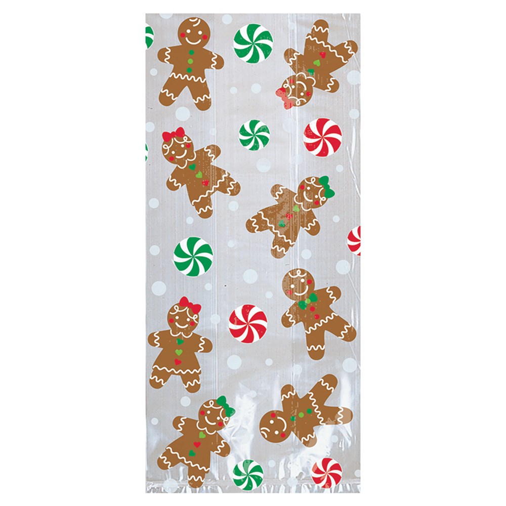 Gingerbread Large Cello Bags20ct