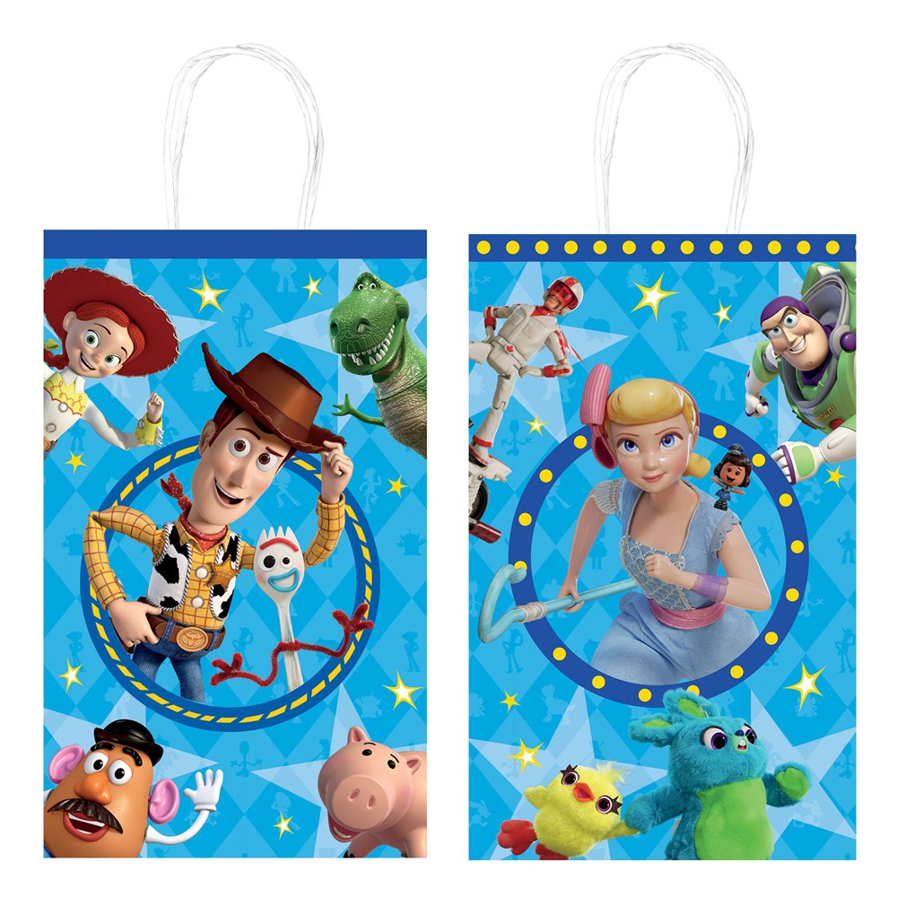 Toy Story 4 Printed Paper Kraft Bag 8ct