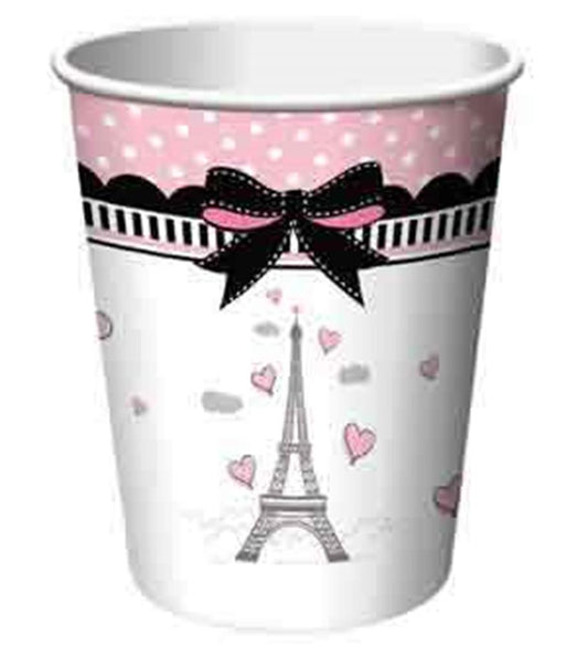 Party In Paris Hot Cold Paper Cup 9oz 8ct