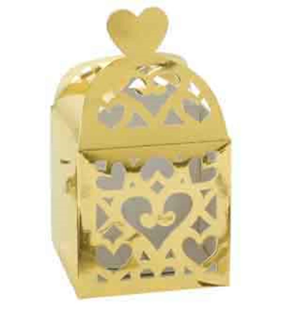 Bridal Favor Lanterns Box Gold