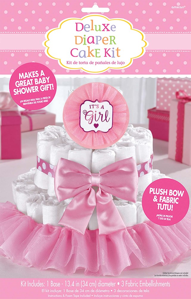 Baby Shower Diaper Cake Deco Kit - Girl