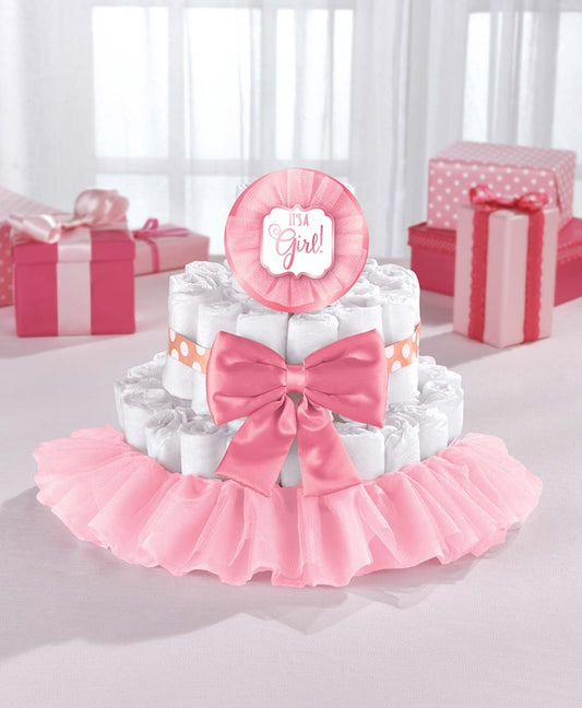 Kit de decoración de tarta de pañales para niña