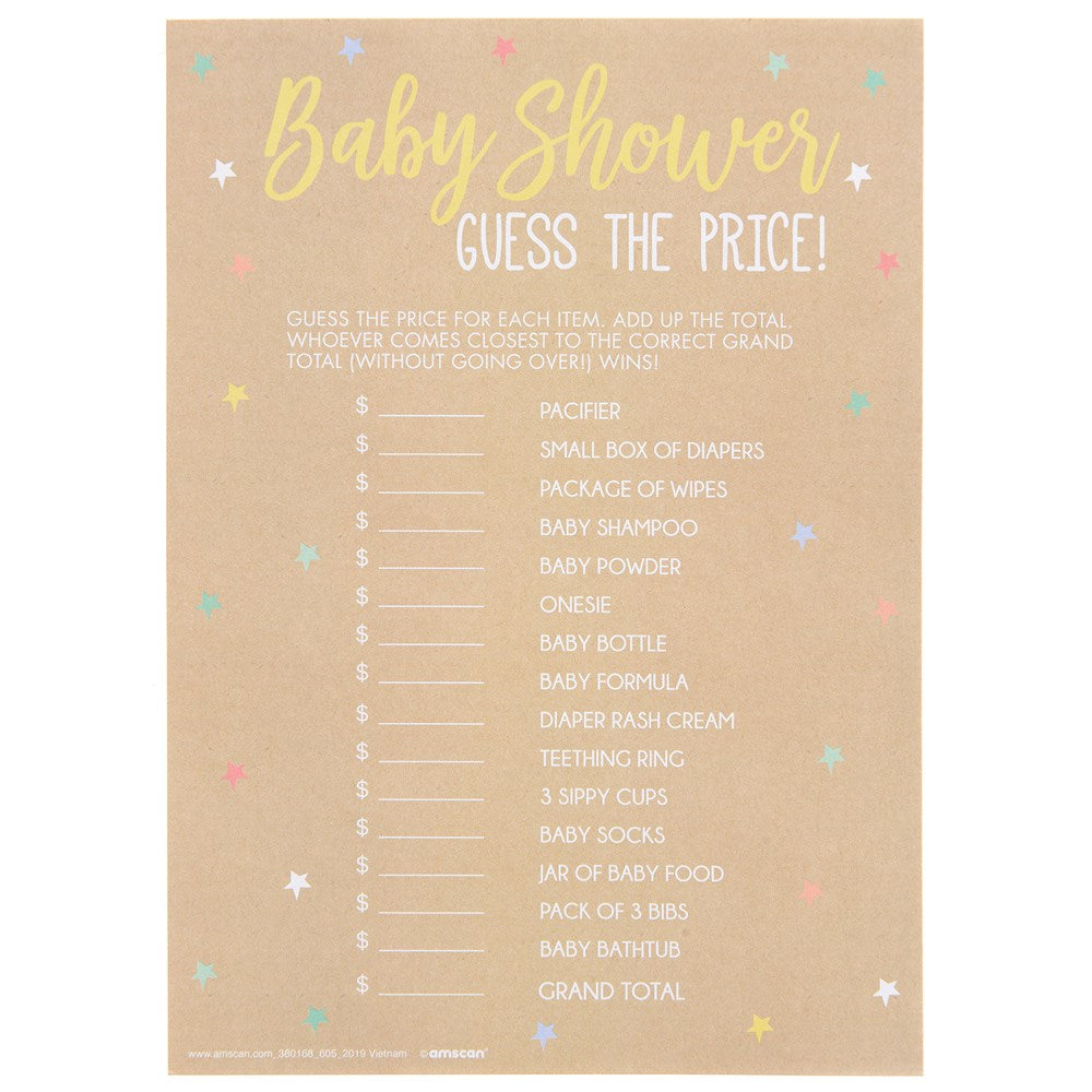 Baby Shower Price Game 24ct