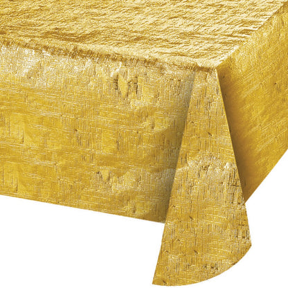 Decor Tablecover Metallic Gold 54inx108in 1ct