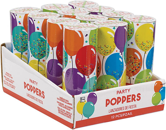 Poppers de confeti para celebración de cumpleaños