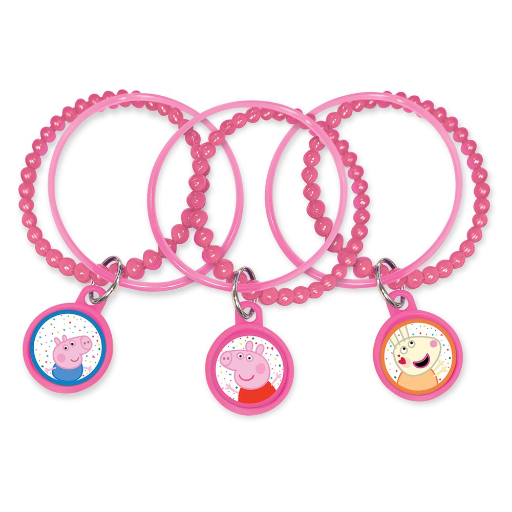 Peppa Pig Confetti Party Bracelet Favor Kits 8ct