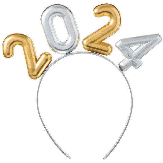 2024 Happy New Years Balloon Numbers Electroplated Headband