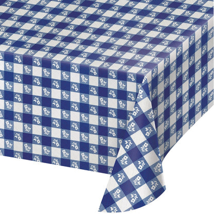 Blue Gingham Tablecover Pl 54in x 108in 1ct