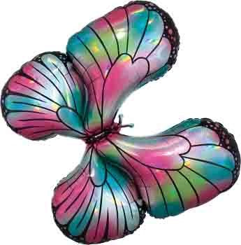 Anagram Butterfly Teal 30 inch Foil Balloon 1ct