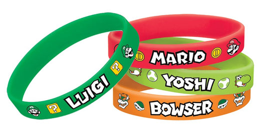 Super Mario Rubber Bracelet 6ct-Dis