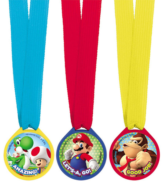 Super Mario Mini Award Medals12ct-Dis
