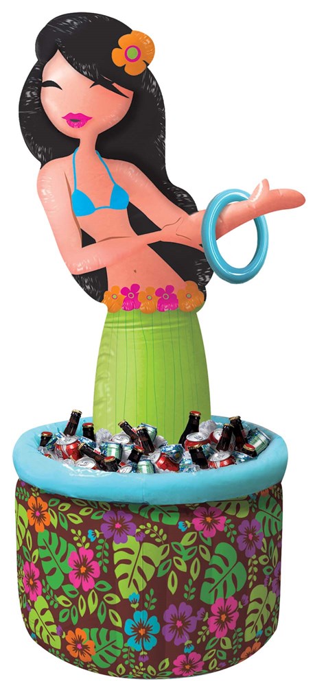 Hula Girl Inflatable Ring Toss Cooler
