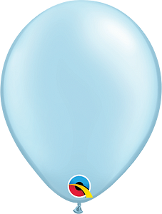 Qualatex Globo de látex azul claro perlado de 11 pulgadas, 25 ct