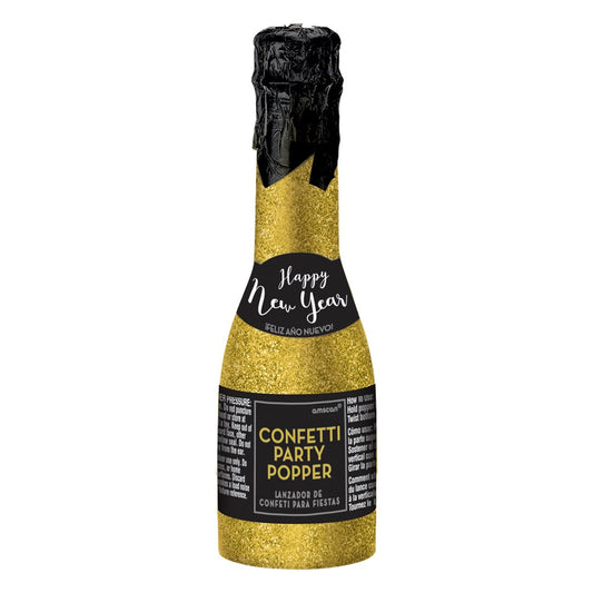 New Years Mini Bottle Party Popper 1ct
