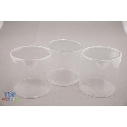 3inx 3in Cylinder Container (12pc/Pack) - Clear - Toy World Inc