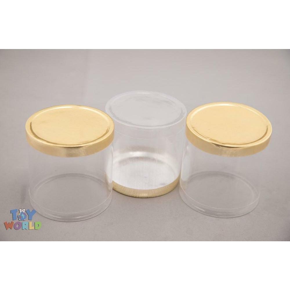 3inx 3in Cylinder Container (12pc/Pack) - Gold - Toy World Inc