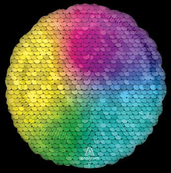 Anagram 18 inch Rainbow Jewel Sequins Foil Balloon